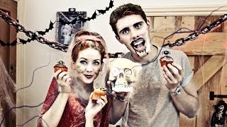 Halloween Cupcakes with PointlessBlog  Zoella [upl. by Retsevel]