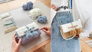 How to DIY Knitting Crochet Bags 2021 [upl. by Eymaj]