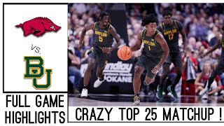 16 Arkansas vs 8 Baylor Basketball Full Game Highlights 1192024 [upl. by Kenimod134]