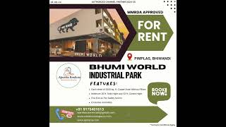 WAREHOUSE PROPERTY OPTION AVAILABLE AT BHUMI WORLD INDUSTRIAL PARK LOCATION PIMPLAS BHIWANDI [upl. by Rolland906]