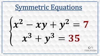 SYSTEM OF SYMMETRIC EQUATIONS [upl. by Ydisahc]