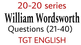 Wordsworth questions  Wordsworth MCQS  Vipul classes [upl. by Egon]