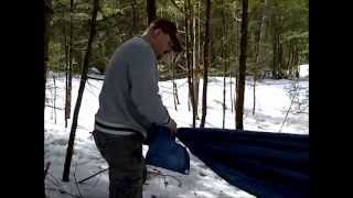 DIY pea pod tarp shelter tutorial [upl. by Hernando]