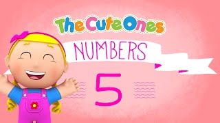 Number 5  NUMBERS  The Cute Ones  Activities [upl. by Sievert]