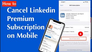 How to Cancel Linkedin Premium Account on Mobile [upl. by Noemi98]