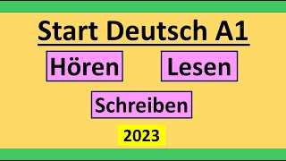 Start Deutsch A1 Hören Lesen und Schreiben modelltest mit Lösung am Ende  Vid  179 [upl. by Reisfield]