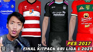 PES 2017 BRI LIGA 1 FINAL KITPACK 20242025  PES 2017 PC GAMEPLAY INDONESIA [upl. by Adnawt]