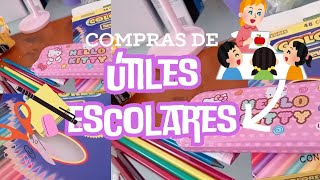 Útiles escolares ECONÓMICOS 📝📚Compras pequeñas 😍 [upl. by Ecienal]