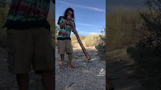 Desert Didgeridoo Breath Sound Levitation Challenge practice 😅 didgeridoo [upl. by Dulciana]