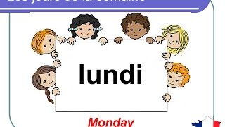 French Lesson 5  DAYS OF THE WEEK in French Jours de la semaine français Dias de la semana francés [upl. by Gilbertina83]