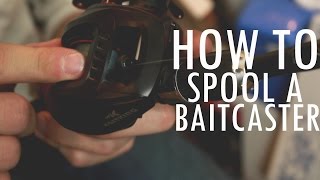 How To Spool A Baitcaster Alone QUICK AND EASY [upl. by Hanahsuar84]