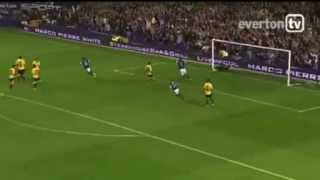 Tony Hibbert first goal for Everton vs AEK Athens in his testimonial game [upl. by Zitella]