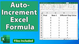 Auto Increment Excel Formula After So Many Rows  Excel Quickie 76 [upl. by Newhall]