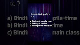 Dynamic Binding oop programminglanguage oopsconcept coding objectorientedprogramming [upl. by Stambaugh]