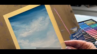 Tutorial Oil Pastels  Beginners  Simple Clouds  Learning amp Creating [upl. by Eiaj958]