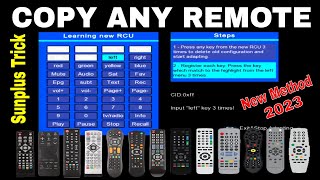 How to Copy Remote control in Sunplus Satellite Receiver Copy Set Top Box Remote easily TV Remote [upl. by Emili]