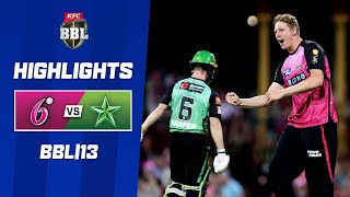 Sydney Sixers v Melbourne Stars  BBL13 [upl. by Ecinahs170]