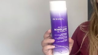 Joico Color Balance Purple Shampoo For Cool Blonde or Gray Hair Eliminate Brassy Yellow Tones [upl. by Joana]