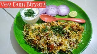 झटपट अन सोपीरेस्टोरंट स्टाईल व्हेज दम बिर्याणी रेसिपी  Resto style tasty Veg Dum Biryani Recipe [upl. by Lonyer]