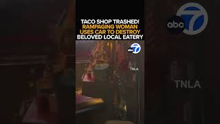 could not believe their eyes A driver goes off the road and into a Canoga Park taco shop [upl. by Mufi966]