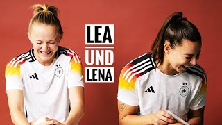 Cut  interview Lena Oberdorf und Lea Schüller ❤️⚽️DFB Frauen Fussball Mannschaft EM Qualifikation [upl. by Armilla209]