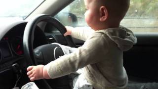 Baby Driving Car 6 Months Old [upl. by Aisirtap225]