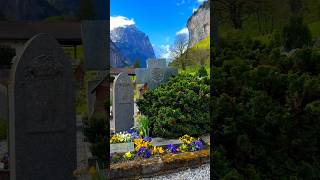 Lautetbrunnen🇨🇭 swissvillage mountains waterfall switzerlandvillage nature shorts travel [upl. by Nniw]