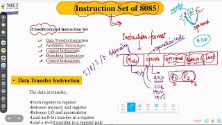 Instruction set of 8085MOVMVIone byte instruction two and three bytedata transfer exam [upl. by Churchill]