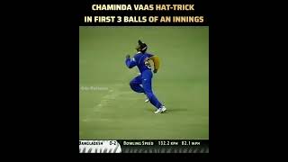 Chaminda vaas HATTRICK In first 3 balls cricket shorts2024 shortsfeed srilanka hattrick [upl. by Wolsky422]