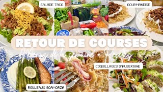 🛒 RETOUR DE COURSES • MENUS DE LA SEMAINE  RECETTES 🍴 [upl. by Artinek]