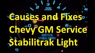 Causes and Fixes ChevyGM Service Stabilitrak Light [upl. by Hearn]