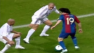 19 Year Old Messi Vs Roberto Carlos Cannavaro Ramos ● Lionel Messi vs Real Madrid 22102006 [upl. by Nyraf741]