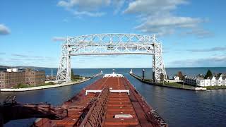 Duluth Lift Bridge Departure  Ships View from Paul R Tregurtha [upl. by Arman]