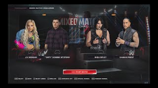 WWE 2K24 MIXED MATCH CHALLENGE  LIV amp DOMINIK vs RHEA amp DAMIAN  2 [upl. by Lekkim]