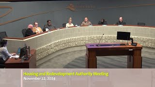 November 12 2024 Housing and Redevelopment Authority Meeting [upl. by Adnylem910]