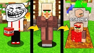 JAK TROLLOWAĆ OSADNIKA W MINECRAFT  MINECRAFT TROLL [upl. by Humbert]