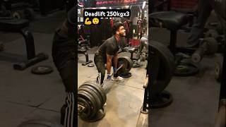 Deadlift 250kgx3gym powerlifter gym motivationviralvideo 💪 [upl. by Annahsat]