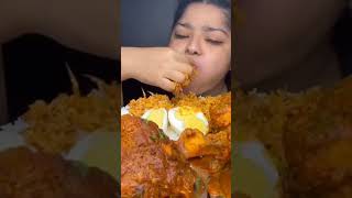 Full chikan curyy and egg curry with rice mukbang eatingshow foodshorts ytshortsyoutubeshorts [upl. by Adnot]