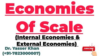 Economies Of Scale  Internal Economies  External Economies  Production Function  Economics [upl. by Armstrong]