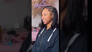 Side part flip quick weave atlhairstylist detroithairstylist [upl. by Stella]