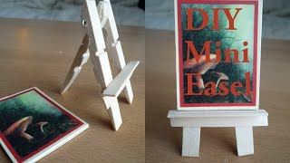 Mini Easel made from Recycled Clothes Pegs DIY Tutorial [upl. by Ludvig581]