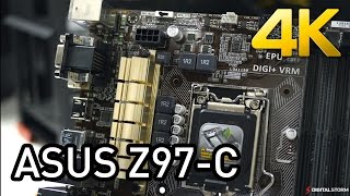 ASUS Z97C Budget Motherboard Unboxing 4K [upl. by Anuayek641]