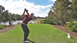 SEAN OHAIR 2013 DRIVER GOLF SWING  STRAIGHT DOWN THE LINE REG amp SLOW MOTION  1080p HD [upl. by Ovid]