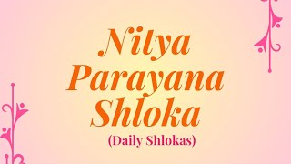 Shloka 7  Nitya Parayana Shloka  Daily Shlokas  Before taking medicine [upl. by Alfons212]