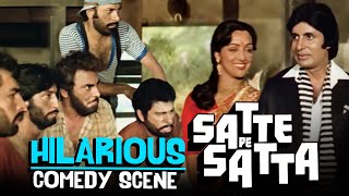 Satte Pe Satta Movie All Comedy Scenes Back To Back  Amitabh Bachchan Hema Malini [upl. by Ardnalahs423]