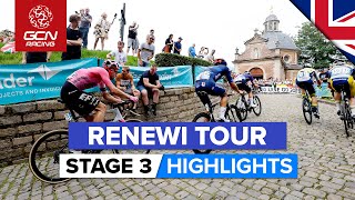 Muur van Geraardsbergen Provides Late Drama  Renewi Tour 2023 Highlights  Stage 3 [upl. by Ailsa]