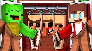 JJ and Mikey Use SCARY VILLAGER Skin to PRANK in Minecraft  Maizen [upl. by Nolly]