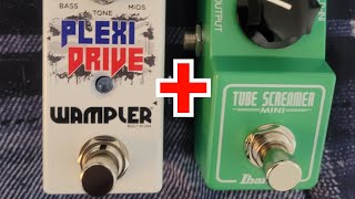 Wampler Plexi Drive with Ibanez Mini Tube Screamer as boost [upl. by Yruam59]