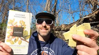 Amedei Chocolate  White Milk Chocolate With Pistachios Bar Review [upl. by Etan]