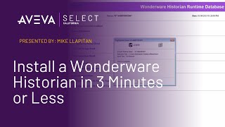 Install a Wonderware Historian in 3 Minutes or Less [upl. by Eizdnil]